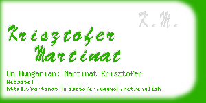 krisztofer martinat business card